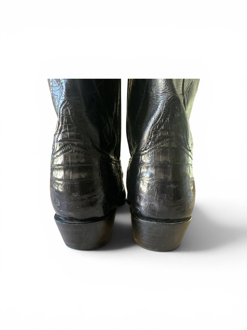 Lucchese Classics Custom Caiman Zip Cowboy Boots Men’s 11D Black w Box Bags - Picture 11 of 15